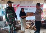 Bhabinkamtibmas dan Babinsa Desa Kalianyar Beri Bantuan Sosial Sambut HUT Bhayangkara ke-79